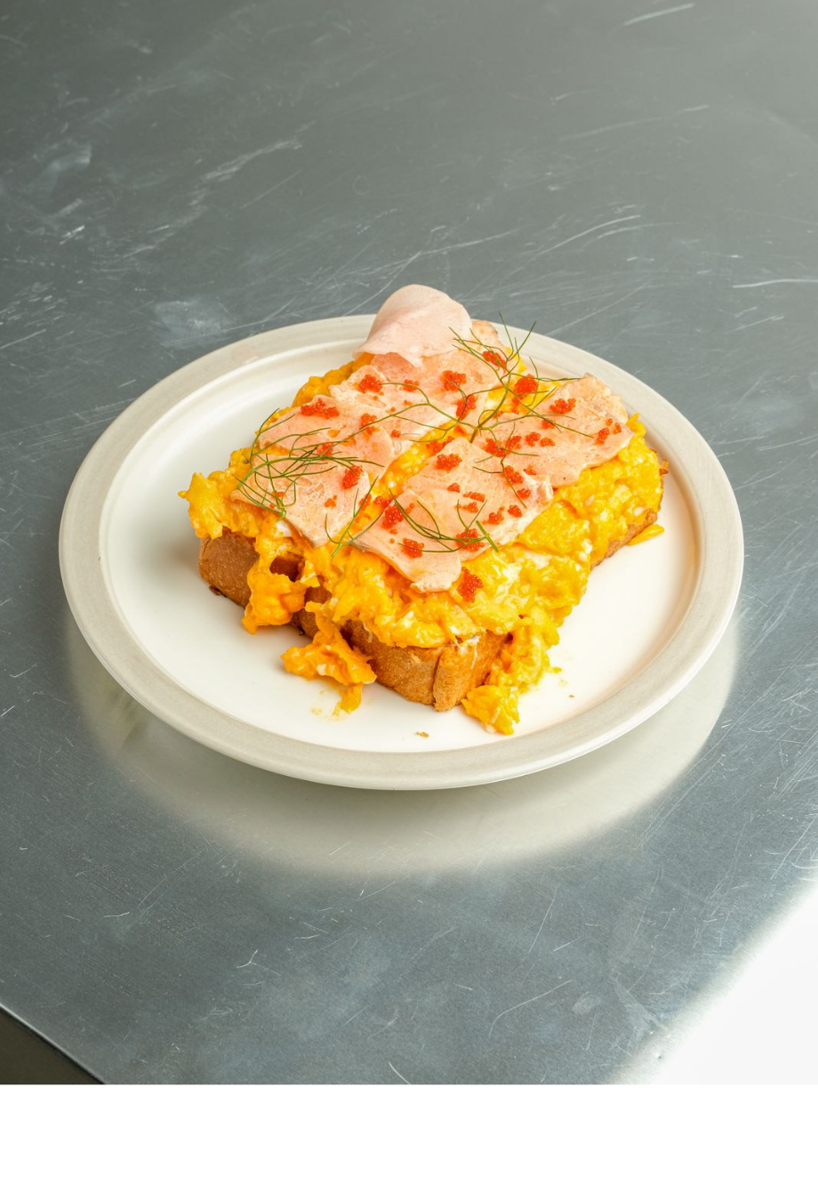Salmon Scramble Egg Shokupan